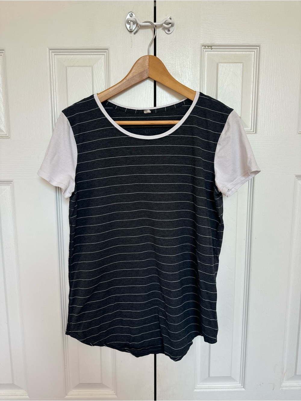 Lululemon Striped Black and White Short Sleeve Women's Top
